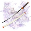 MAYKAR Épée Katana Kochou Shinobu, Épée De Samouraï en Bois avec Fourreau, Jouets Dépée De Samouraï Japonais, pour Jeu De Rô