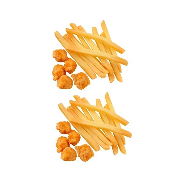 Gadpiparty 30 Pièces Modèle De Frites Garçons Jouets pour Enfants Jouets De Poulet pour Enfants Modèle De Nourriture De Jouet