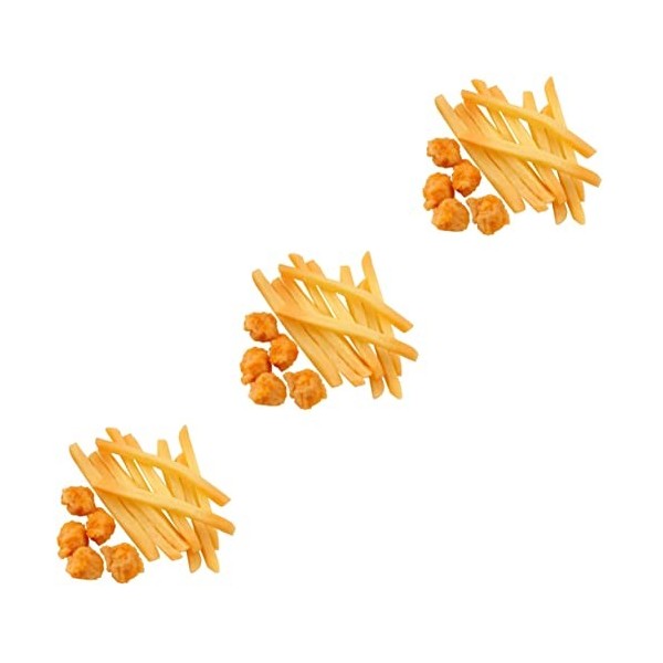 Gadpiparty 30 Pièces Modèle De Frites Garçons Jouets pour Enfants Jouets De Poulet pour Enfants Modèle De Nourriture De Jouet