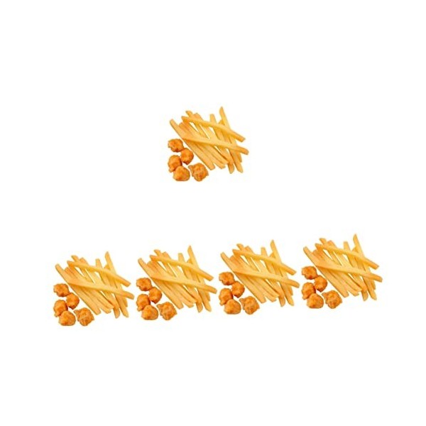 Gadpiparty 30 Pièces Modèle De Frites Garçons Jouets pour Enfants Jouets De Poulet pour Enfants Modèle De Nourriture De Jouet