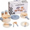 Mandeep Jouet Cuisine Enfant en Bois Cuisine pour Enfant Ustensiles Cuisine Jouet Jouet Accessoire Cuisine Jeux dImitation É