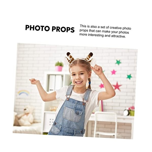 Abaodam 1 Ensemble Bandeau Animal Cosplay Tête Cerceau Costume Prop Accessoire Girafe Cosplay Costume Enfants Animal Déguisem