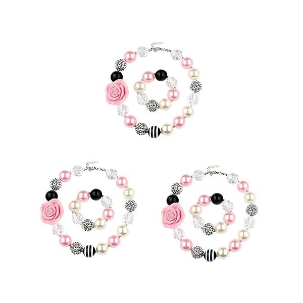 ibasenice Collier Ras Du Cou Bijoux Fille Enfant Les Fleurs Perle