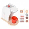 Ozgkee Maison de Jeu pour Enfants Jouet Simulation en Bois Cuisine Cuisine Cafetière Jouet