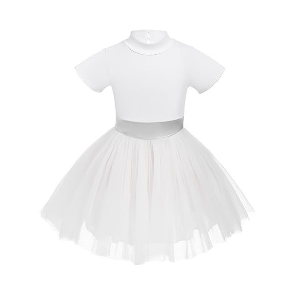 IBTOM CASTLE Deguisement Princesse des Filles Halloween Costume Robe Manches Courtes Tulle à Volants Costume de Cosplay pour