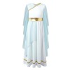 ranrann Enfant Fille Déguisement Déesse Grecque Robe Princesse Manches Longues Col V Costume Cosplay Carnaval Longue Robe Soi