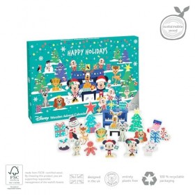 Calendrier de lAvent Disney 2023 pour enfants – Calendriers en bois pour bébés de 1 an, tout-petits, garçons, filles – Figur