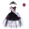 leryveo Costume dHalloween de mariée, Costume de mariée zombie pour filles, Costumes fantômes de mariée Zombie pour Hallowee