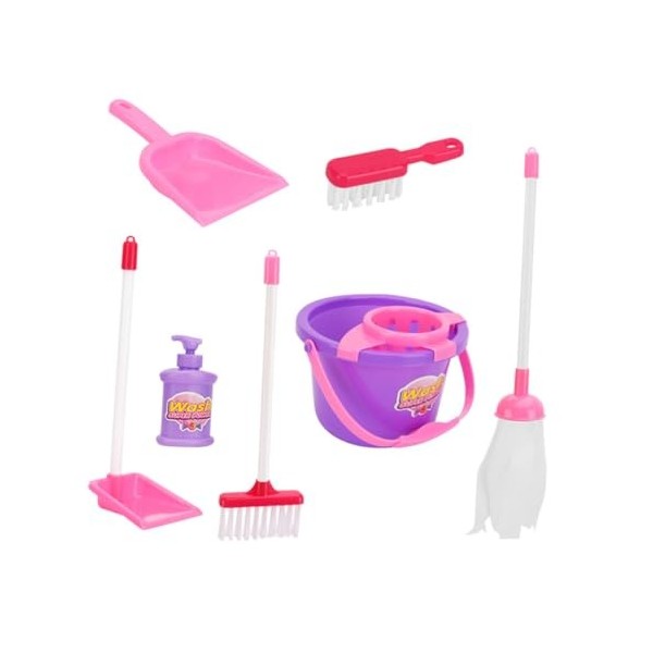 ibasenice 7 Pièces 1 Ensemble De Nettoyage Ensemble De Vadrouille Enfants Balai Mini Balai Enfants Mini Jouets Kit De Jouet D