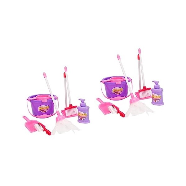 ibasenice 7 Pièces 1 Ensemble De Nettoyage Ensemble De Vadrouille Enfants Balai Mini Balai Enfants Mini Jouets Kit De Jouet D