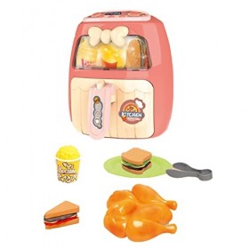 ohfruit Ensemble de jouets de cuisine simulés, expérience de poulet simulé Cooking Joy Kitchenware Fours Friteuse Jouets pour