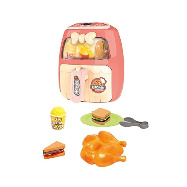 ohfruit Ensemble de jouets de cuisine simulés, expérience de poulet simulé Cooking Joy Kitchenware Fours Friteuse Jouets pour