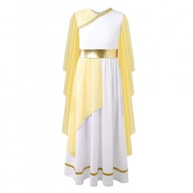 Oyolan Déguisement Déesse Grecque Costume pour Enfant Fille Robe Grec Costume Halloween Cosplay Carnaval Fête 5-16 Ans Type A