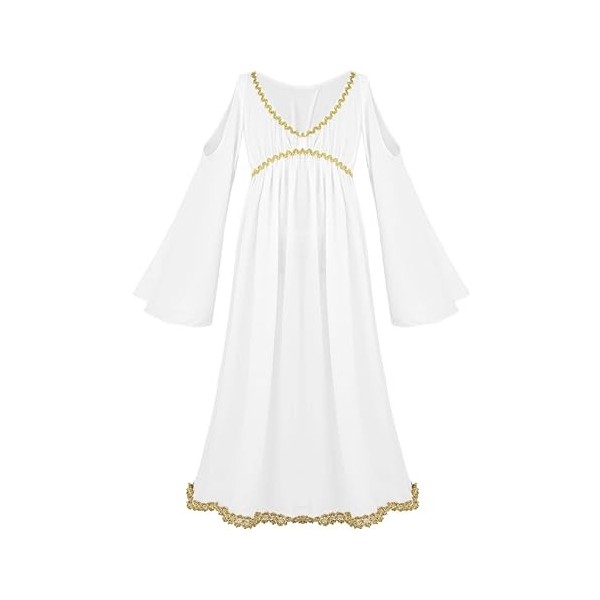 Oyolan Déguisement Déesse Grecque Costume pour Enfant Fille Robe Grec Costume Halloween Cosplay Carnaval Fête 5-16 Ans Type A