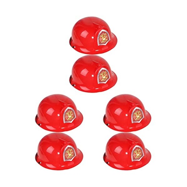 Toyvian 4 Pièces Pompier Habiller Accessoire De Costume De Pompier Cotillons De Pompier Casquette Pompier Jeu De Simulation D