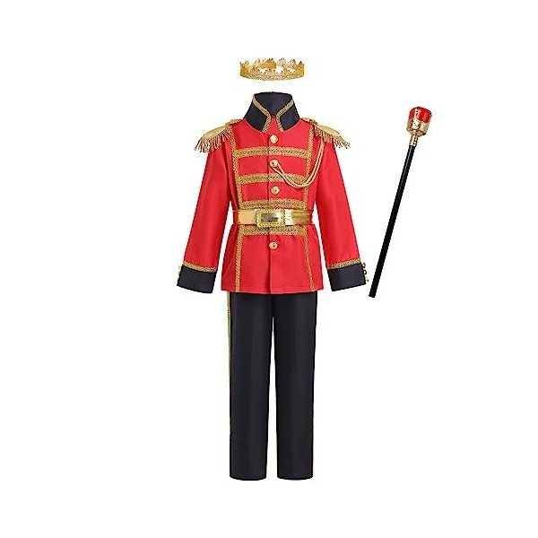 OBEEII Déguisement Prince Enfant, Garçons Prince Charmant Deguisement Chevalier Costume Habiller Vêtements de Halloween Rôle 