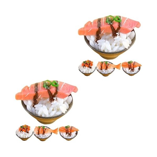 8 Pcs Simulé Sushi Riz Jouets pour Enfants Ensemble De Jeu Kidcraft Jouets Alimentaires Faux Modèle De Nourriture Jouet Grill
