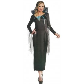 Brandsseller Costume de carnaval Femme Vampire noir Fête Halloween Enterrement de vie de jeune fille Déguisement - S