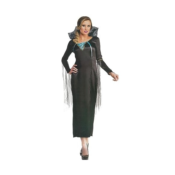 Brandsseller Costume de carnaval Femme Vampire noir Fête Halloween Enterrement de vie de jeune fille Déguisement - S