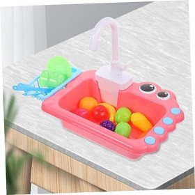 Didiseaon 1 Set Jouets Lave-Vaisselle Piles en Plastique Semblant Machine À Laver Enfants Évier avec Eau Courante Enfant Évie