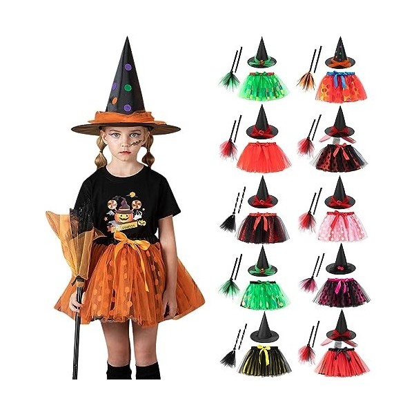 Xiaojiu DéGuisement Enfant Fille Déguisement Squelette Fille,Costum 3 Ans Robe Rouge Fille Deguisement Garcon Jupe Fille 5 An