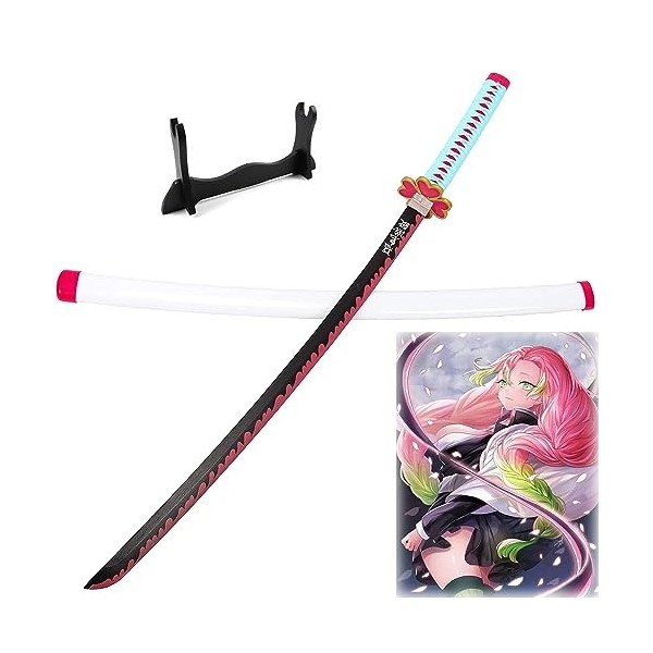 Anime Katana Ninja Sabre Cosplay Épée De Samouraï Modèles De Jouets, Japanese Demon Slayer Epee Lame De Bambou, Kanroji Mitsu