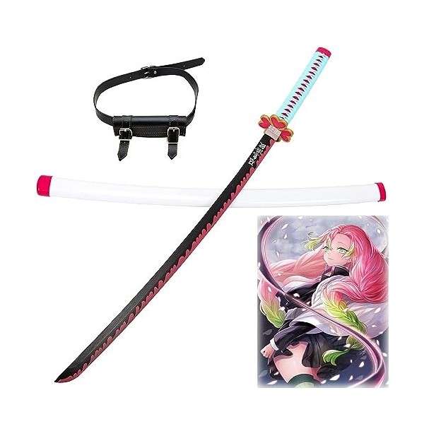 Anime Katana Ninja Sabre Cosplay Épée De Samouraï Modèles De Jouets, Japanese Demon Slayer Epee Lame De Bambou, Kanroji Mitsu