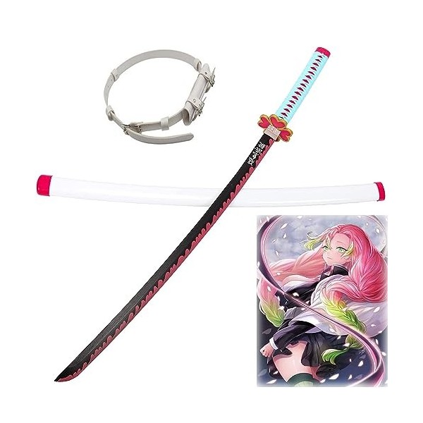 Anime Katana Ninja Sabre Cosplay Épée De Samouraï Modèles De Jouets, Japanese Demon Slayer Epee Lame De Bambou, Kanroji Mitsu