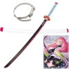 Anime Katana Ninja Sabre Cosplay Épée De Samouraï Modèles De Jouets, Japanese Demon Slayer Epee Lame De Bambou, Kanroji Mitsu