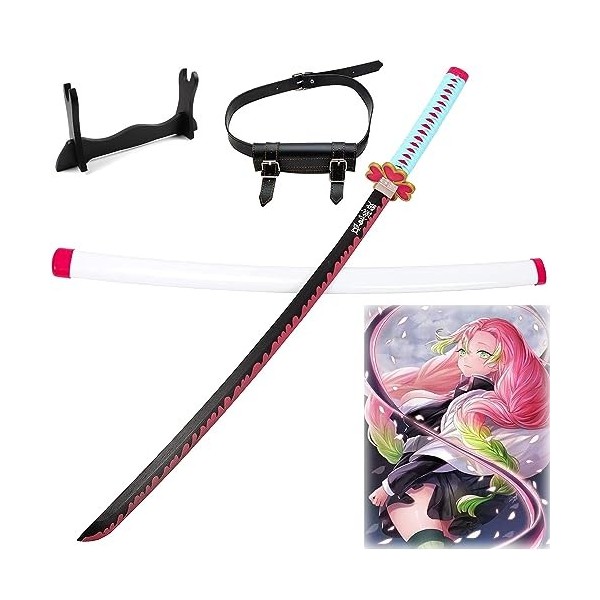 Anime Katana Ninja Sabre Cosplay Épée De Samouraï Modèles De Jouets, Japanese Demon Slayer Epee Lame De Bambou, Kanroji Mitsu