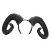 Abaodam 2 Pièces Bandeau DHalloween Cornes Noires Animal De La Forêt Succube Costume Attaches De Cheveux Décor Fantôme Bande