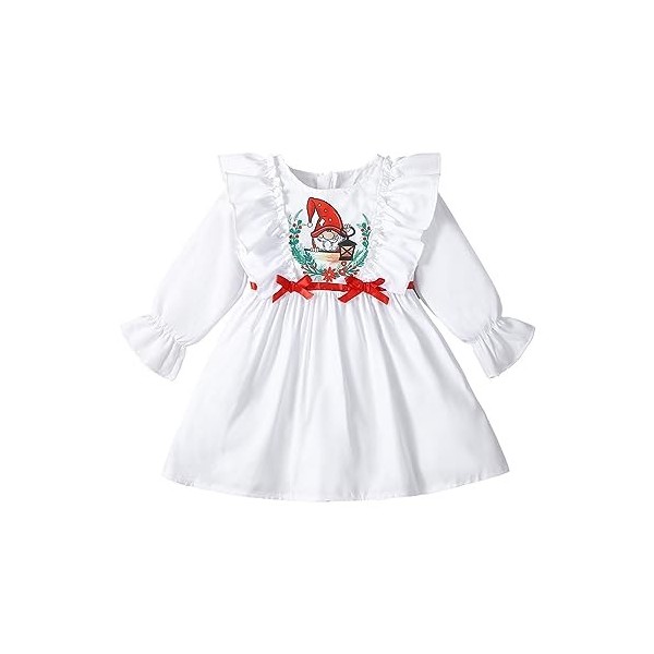 Xiaojiu 1er Noël Fille Deguisement Pere Noel Bebe Fille Déguisement Sorcière 3 Ans,Halloween Costume 2 Ans Robe Ceremonie Beb