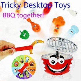 Junguluy Barbeque Party Action et Réflexe Jeu Jeu Enfants BBQ Jeux Tricky Bureau Jouets Barbecue Aliments Jeu de Rôle Play Ma