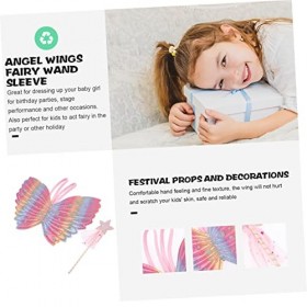 Toyvian 3 Ensembles DAiles DAnge Tenues Pour Bébé Fille Vêtements Pour Bébés Filles Costumes DHalloween Pour Bébé Fille Ac