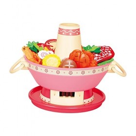 perfk Jouet de jeu de cuisine de simulation avec musique et jouet de compétence dapprentissage de la lumière, ROSE