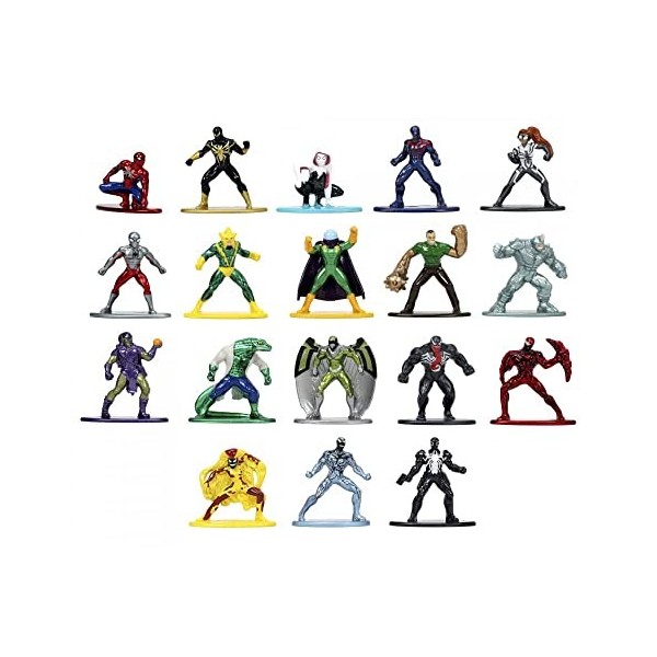 Jada - Spiderman Set 18 Pièces - Figurines Métal 4cm - Dès 3 Ans - 253225027