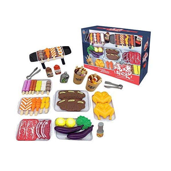 FASSME Jouet pour barbecue - cuisine - Ensemble jeu pour enfants - Jouets cuisine - Ensemble jouets cuisine - Modèle cuisine 