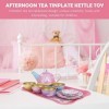 Gadpiparty Théière 1 Set Théière Enfants Jouet Licorne Thé Étain Métal Faire des Tasses Imitation pour Filles Enfants Fer Bla