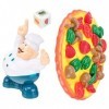 ibasenice Jouet de fête pour enfants Jeux Rabattables Pizza Up - Cadeaux empilables pour enfants Jeu de Table Équilibre Pile 