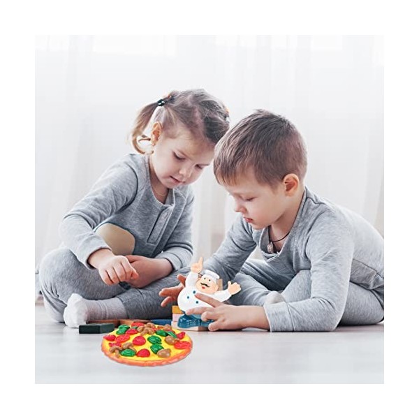 ibasenice Jouet de fête pour enfants Jeux Rabattables Pizza Up - Cadeaux empilables pour enfants Jeu de Table Équilibre Pile 