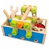 Jeu doutils en bois Mertens, jouet pour enfants à partir de 3 ans, jouet pour enfants boîte à outils avec accessoires, 50 p
