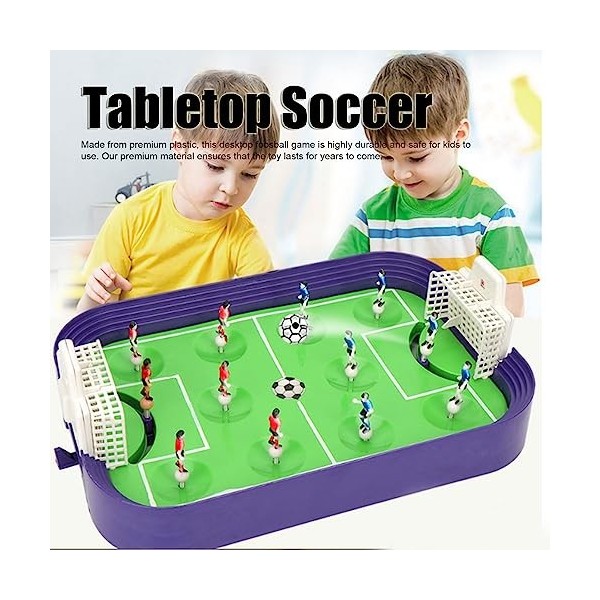 VGEBY Table de Baby-Foot, Jeu de Baby-Foot, Compétition Interactive, Montage Facile, Jouet de Jeu de Football pour Enfants, F