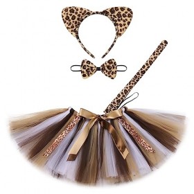 Bébés Filles Déguisement Animaux Tutu Jupe, Dress Up Tulle pour Enfants dhalloween Noël Fête Carnaval Cosplay avec Bandeau 4