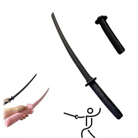 Varyhoone 3D Printing Gravity Retractable Samurai Sword,Plastic 3D Print Retractable Sword, Telescopic Katana Toy,Funny Plast