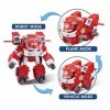 Super Wings EU750321 Robot Suit with Mini Jett Transforming Figure Plane Vehicle Playset Toys for 3+ Years Old Boys Girls, Re