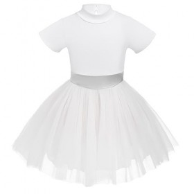 IBTOM CASTLE Deguisement Princesse des Filles Halloween Costume Robe Manches Courtes Tulle à Volants Costume de Cosplay pour 