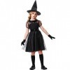 Xiaojiu DéGuisement Enfant Fille Déguisement De Sorcière Fille,Costume Halloween Enfant 3 Ans Robe+de+soirée Deguisement Enfa