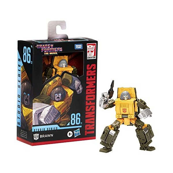 Transformers Generations Studio Series 86-22, Figurine Brawn Classe Deluxe de 11 cm, Les Transformers : Le Film