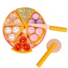 Miaelle Jeu de jouets à pizza en bois - Jeu de rôle - Jeu de pizza - Jouet à découper - Roulettes à pizza - Jeu de cuisine