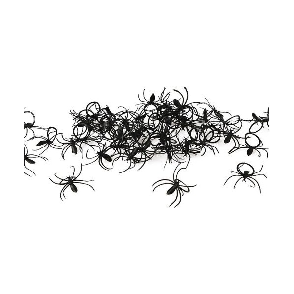 COOLMP Lot de 6 - Lot 50 bagues araignées Halloween - Taille Unique - Accessoires de fête, Costume, déguisement, Jeux, Jouets